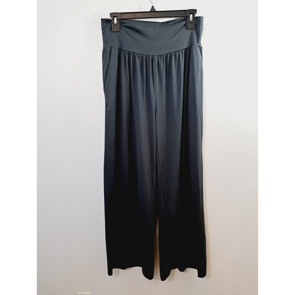 Uieu Women's Gray Pull-on Straight Leg Pants In Size XL Pockets Soft